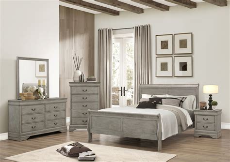 Gray Queen Sleigh Bedroom Set My Furniture Place
