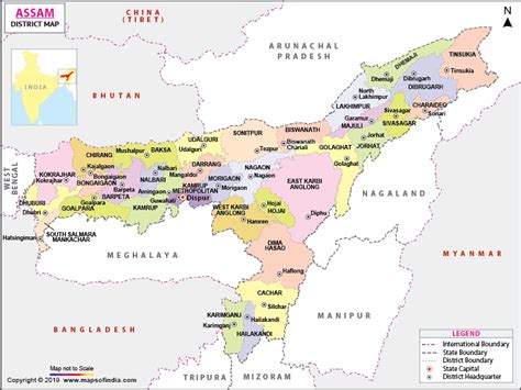Assam District Map