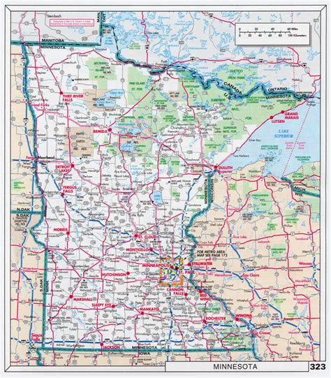 Printable Road Map Of Minnesota Road Map