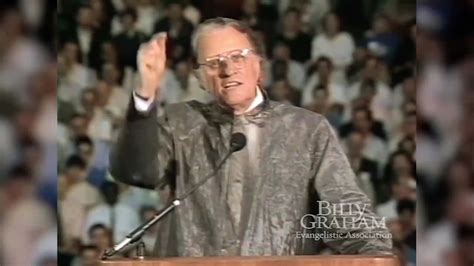 Billy Graham Preaching The Glory Of The Cross At Wembley Stadium