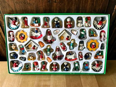 Set Of 48 Miniature Assorted Christmas Ornaments In Original Etsy