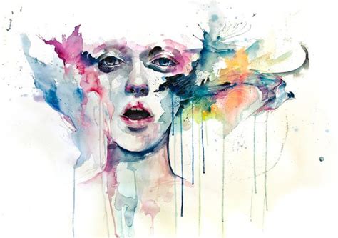 Hauntingly Beautiful Watercolor Portraits By Agnes Cecile The