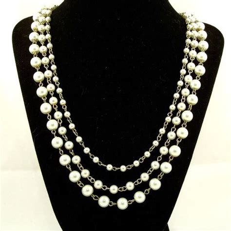 Vintage 1960s Multi Strand Pearl Necklace Mad Men | Etsy | Multi strand ...