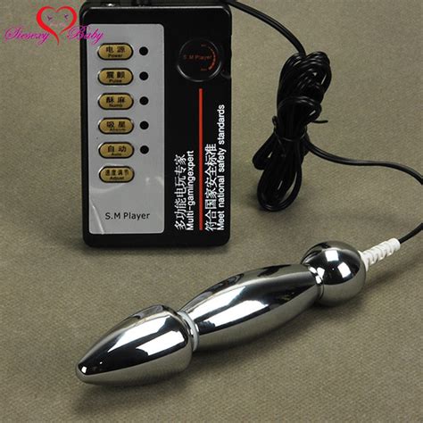 anal electro plug electric shock anus beads electro shock medical themed toys electro