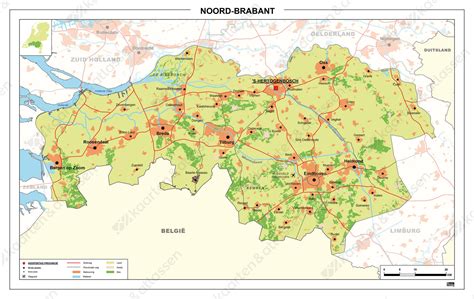 Kaart Noord Brabant 455 Kaarten En Atlassennl