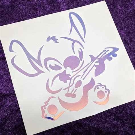 Stitch Ohana Permanent Vinyl Decal In Magical Holographic Or Etsy