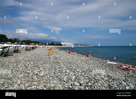 Sochi Russia June 5 2018 Pebble Beach In Imereti Bay Stock Photo
