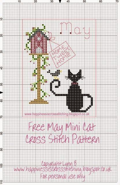 Well you're in luck, because here they come. Happiness is Cross Stitching : Mini Cat Cross Stitch Freebies