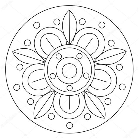 Mandala tekenen is daarom een vorm van meditatie die rust, ontspanning en plezier brengt voor jong en oud. Grote bloem Mandala kleurplaten — Stockvector © ingasmk ...
