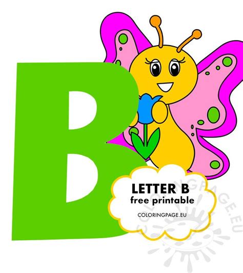 Animal Alphabet Letter B Coloring Page