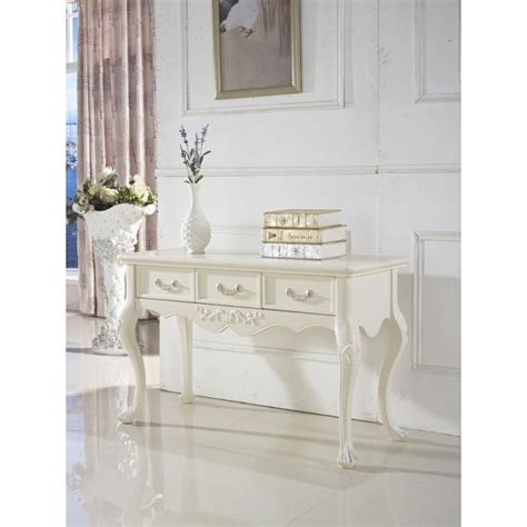 Shop wayfair for the best front hall table. French Provincial Hall Table w/ 3 Drawers in White | Buy ...