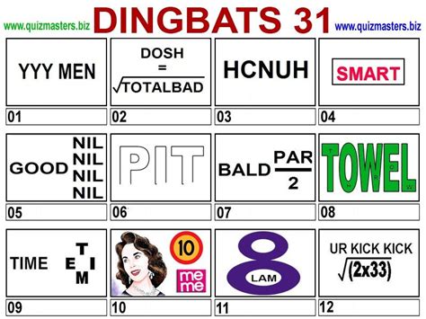 Pub Names Dingbats