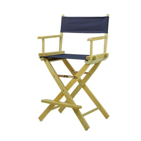 Natural Frame Canvas Director Chair 24 Navy Blue Made Of 100 Solid