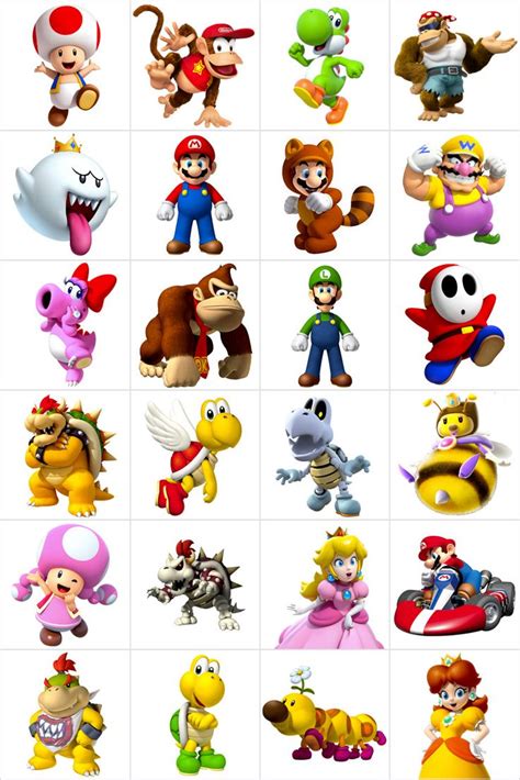 Printable Super Mario Characters Kuzhinaedjalit Com