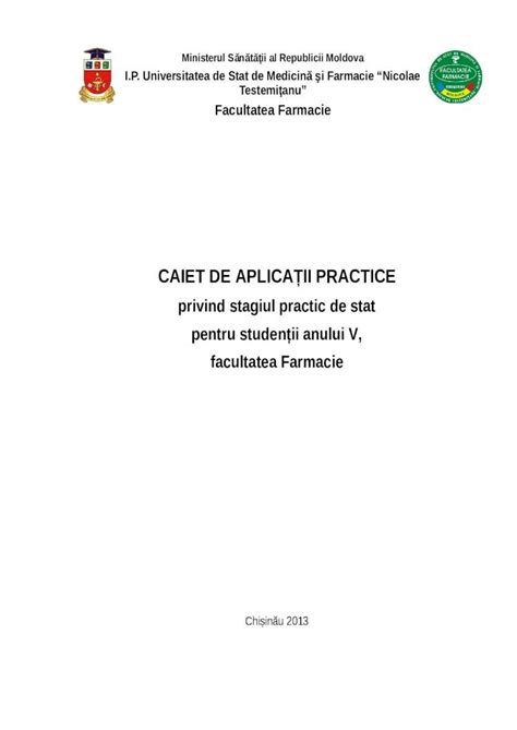 Doc Caiet De Aplicatii Practica De Stat Anul V 1 Dokumentips