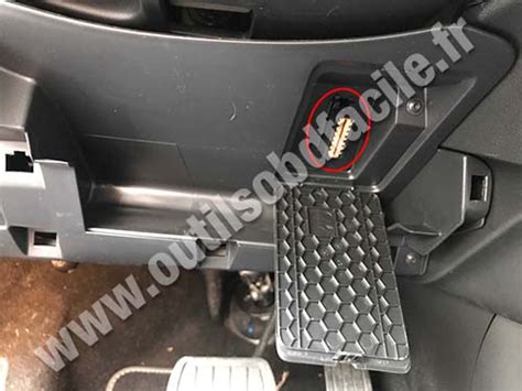 Plug the obd2 cable into the car and the usb cable into a computer. OBD2 connector location in Citroen C4 SpaceTourer (2018 ...