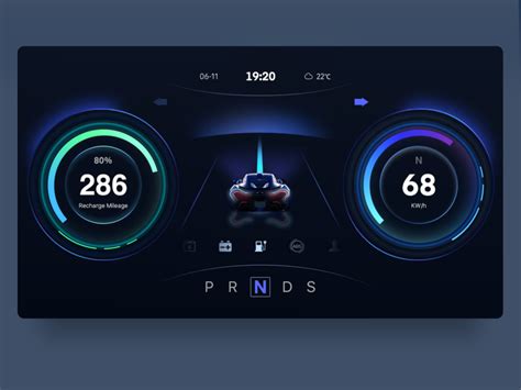 Smart Car Dashboard Design Hmi By Jiangjianger For Coco On Dribbble