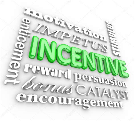 Incentive 3d Word Background Motivation Rewards Encouragement Stock