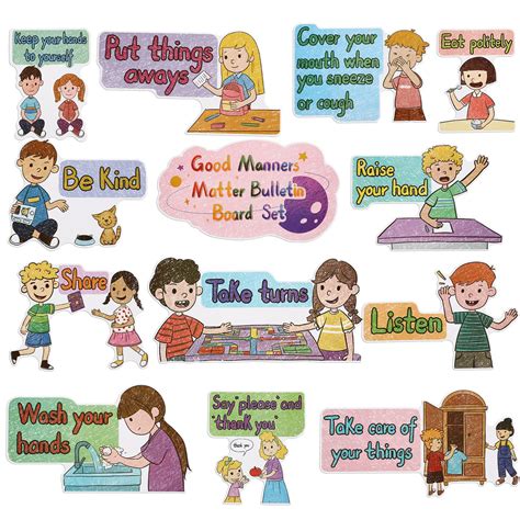 buy 13 pack good manners poster class rules posters decorations set classroom rules behavior