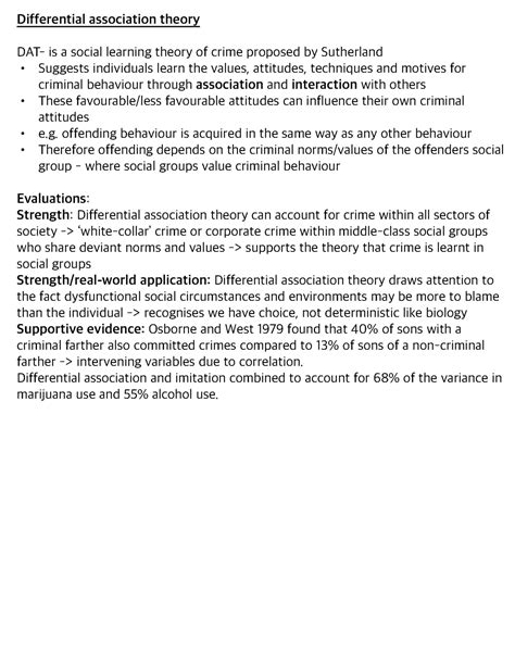 Differential Association Theory Studocu