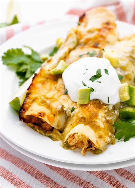 Easy Green Chile Chicken Enchiladas Barefoot In The Pines