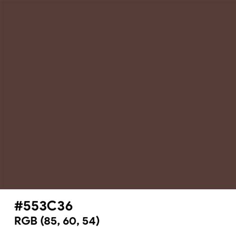 Shaved Chocolate Color Hex Code Is 553c36