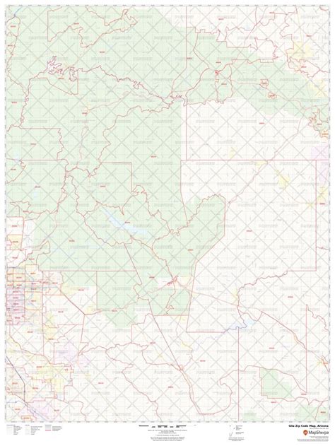 Gila Zip Code Map Arizona Gila County Zip Codes