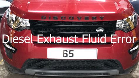 Land Rover Discovery Sport Diesel Exhaust Fluid Dosing Malfunction