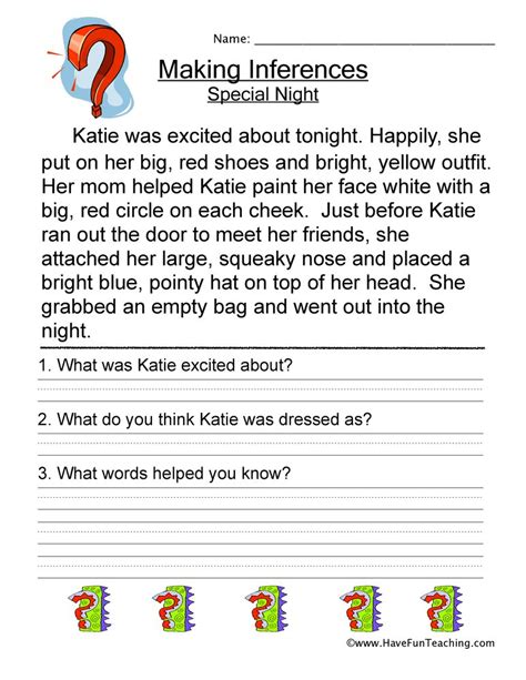 Making Inferences Worksheet - Have Fun Teaching