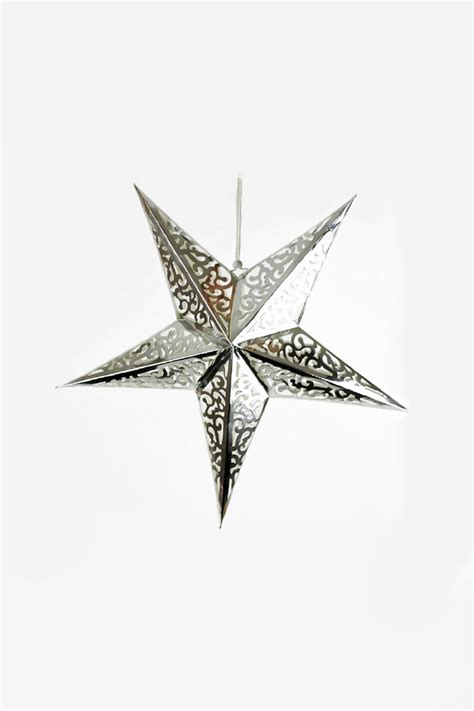 Large Silver Star Hanging Decoration The Fashion Bible