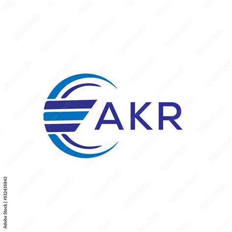 Akr Letter Logo Akr Blue Image On White Background Akr Vector Logo