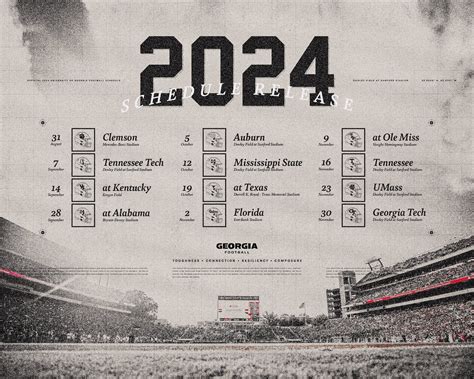 Georgia Bulldogs Football 2024 Schedule Amata Bethina