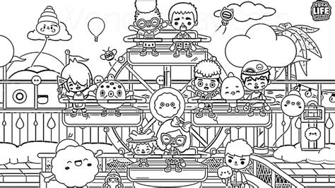 Printable Toca Life World Coloring Page Free Printable Coloring Pages