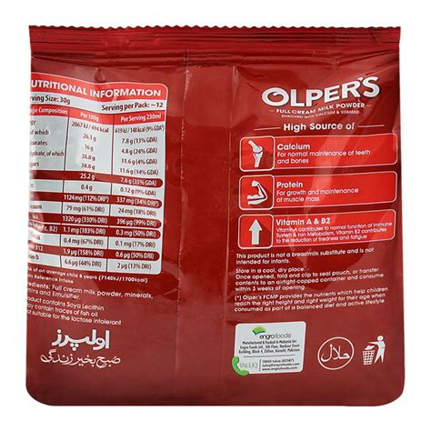 Camel milk powder for energy in pakistan, to fight good health, diabetes, arthirits, allergies and old age impact on the body, buy online camel milk camel milk powder is just like common dried milks in the bazaar and its preparation is very simple. Buy Olper's Full Cream Milk Powder 350gm Online at Best ...