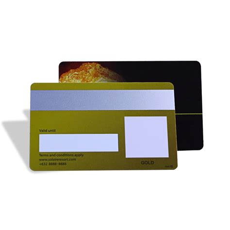 Gold Foil Plastic Card With Silver Magnetic Stripe Card Supplier Smart One