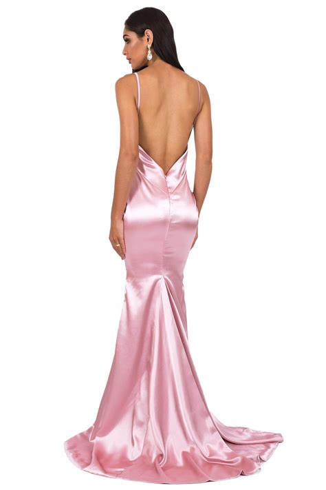 Penelope Satin Gown Blush Pink Noodz Boutique