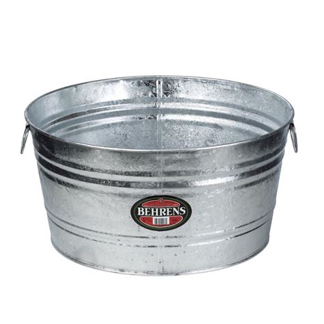 Behrens 9 Gal Hot Dipped Steel Round Tub 0x The Home Depot