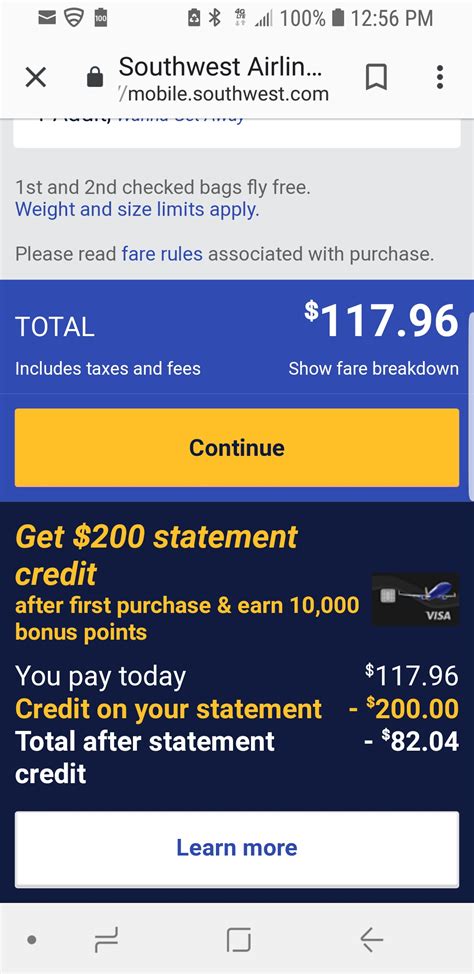 With the southwest airlines rapid rewards performance business card, you'll earn 1,500 tier qualifying points (tqps) for each $10,000 in purchases, up to $100,000 in. Eligible Promotion - $200 credit on credit card st ...