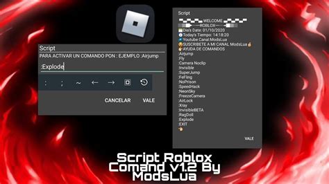 Roblox Script Comand V12 Mod Menu Android Game Guardian Youtube
