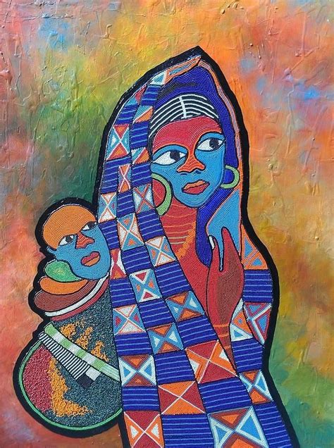 Mother And Child By Lanre Buraimoh Mother And Child Painting Mother