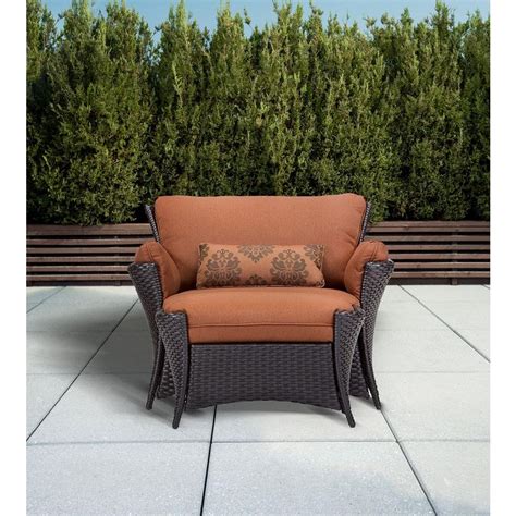 It's light enough to be used as a beach chair. Patio Set Oversized Armchair Ottoman Woodland Rust ...