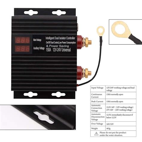 150 Amp Dual Battery Smart Isolator Universal 12v24v Voltage Sensitive