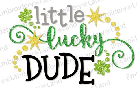 Svg Eps Dxp Files Little Lucky Dude St Patrick S Day Etsy