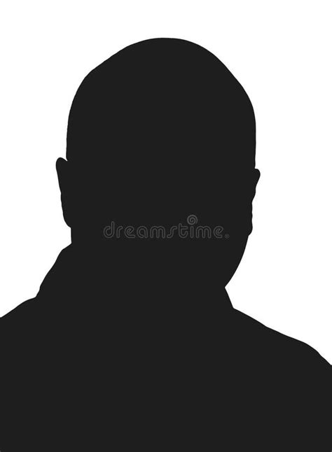 Bald Man Silhouette Stock Image Image Of Black Casual 6500073