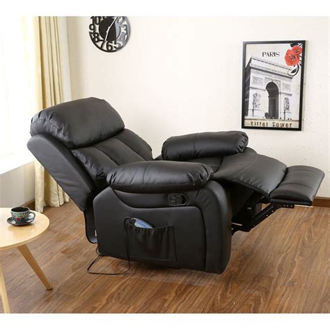 leather recliner massage chair chester heated leather massage recliner chair sofa lounge
