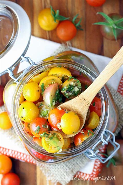 Easy Marinated Cherry Tomatoes — Lets Dish Recipes
