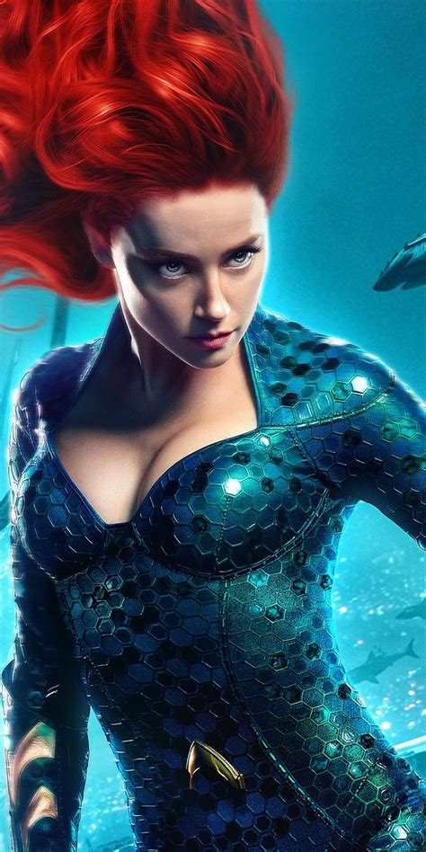 Movie Aquaman Mera Dc Comics Amber Heard 1080x2160 Phone Hd Wallpaper