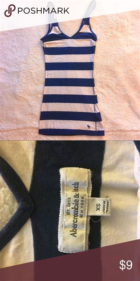 abercrombie and fitch dress fitted navy blue striped abercrombie and fitch dress only worn once