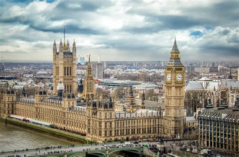 Westminster Palace and Big Ben against the sky, London ...