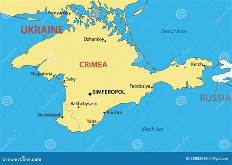 Autonome Republiek De Krim Kaart Vector Illustratie Illustration Of